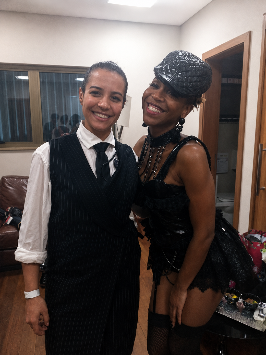 Mariana Maia no backstage do evento